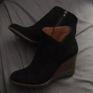 Lucky brand wedge booties